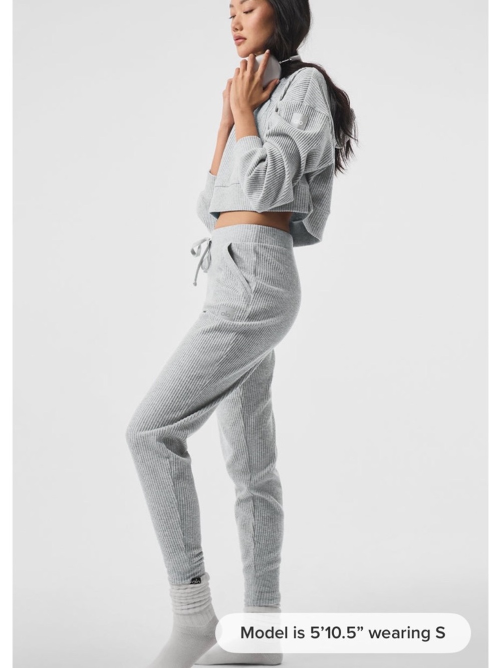 ALO Muse Set in Athletic Gray Sz XS NEW
